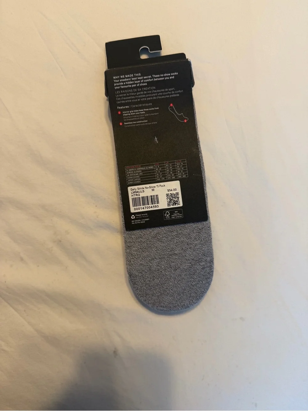lululemon athletica Men’s No-Show Athletic Socks Pack of 5 - Gray
